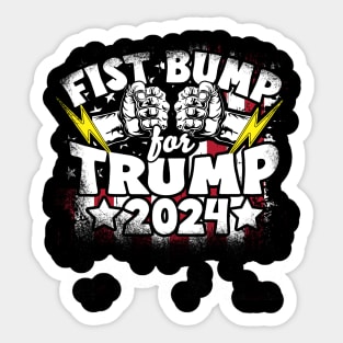 Trump 2024 Fist Bump For Trump Sticker